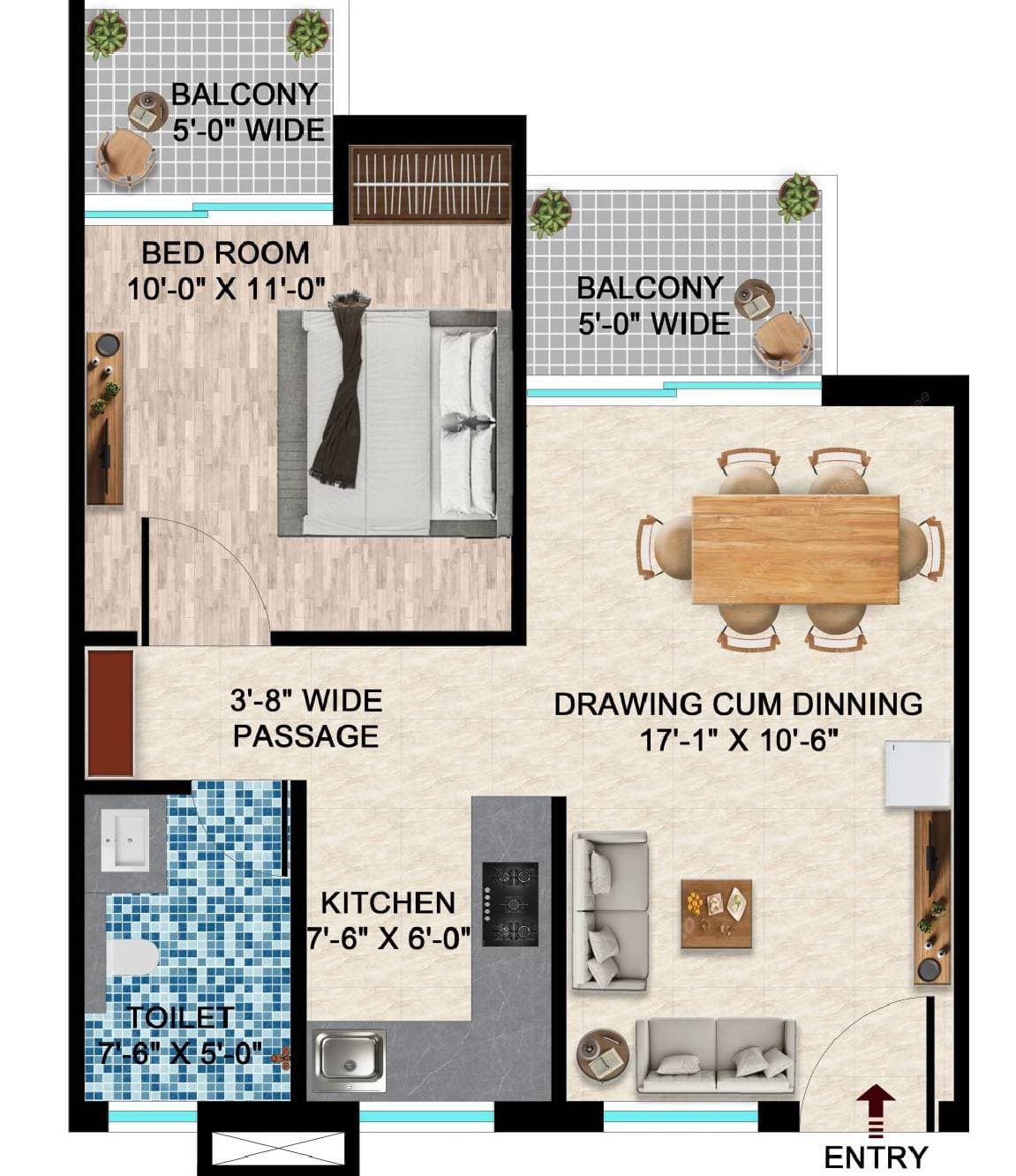 1BHK Apartments